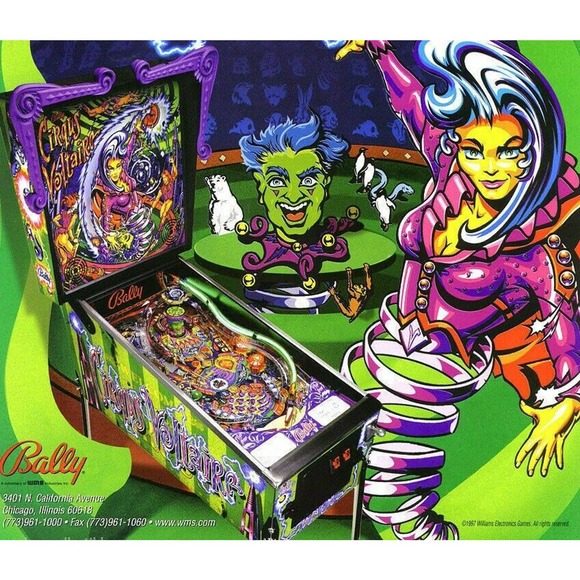 Cirqus Voltiare Pinball FLYER Original NOS 1997 Circus Artwork Fantasy - Picture 4 of 4